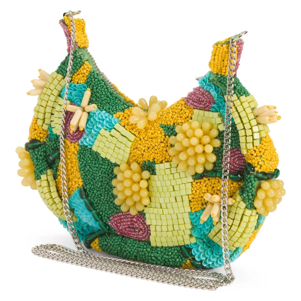 Vibrant Beaded Hobo Bag